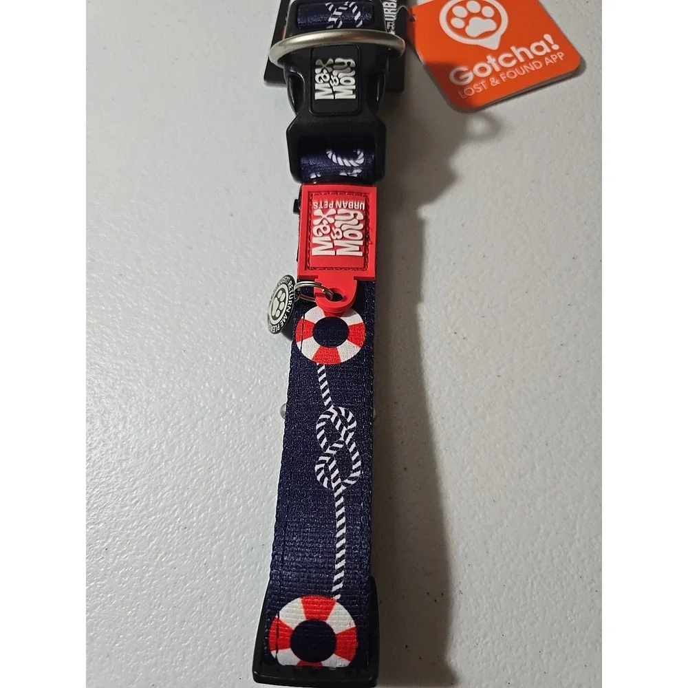 Max & Molly Urban Pets Large Smart ID Collar (Sailor)